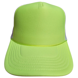 Neon Yellow with White Mesh Blank Hat