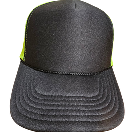 Black with Neon Yellow Mesh Blank Hat