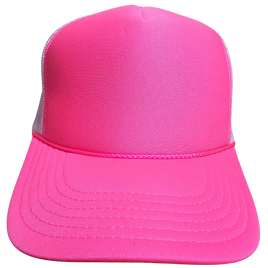 Bright Pink with White Mesh Blank Hat
