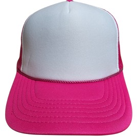 Hot Pink Bill and Mesh Blank Hat
