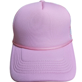 Pink with White Mesh Blank Hat